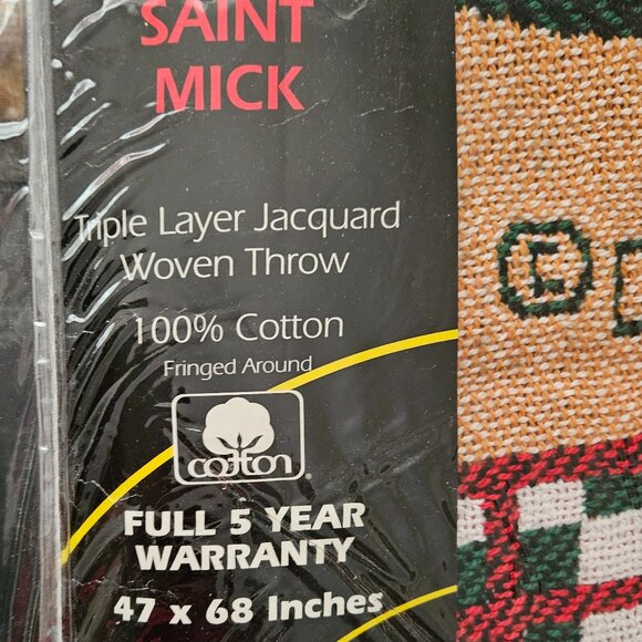 Mickey & Co. "SAINT MICK" Triple Layer Jacquard Woven Fringe Throw 47 x 68 in. - Picture 7 of 15